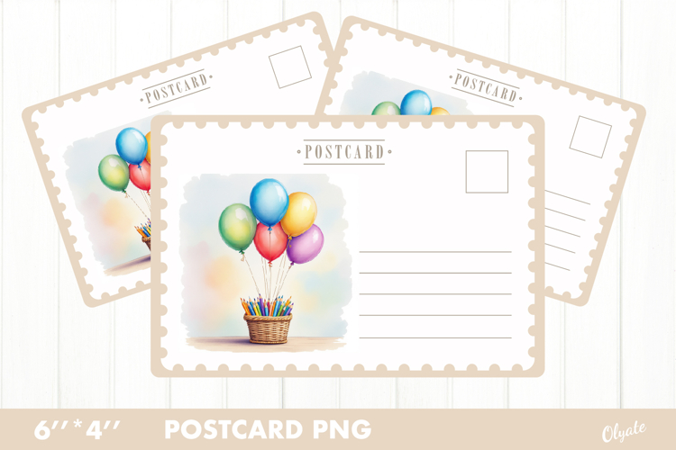 Back to School Card PNG. School Postcard PNG