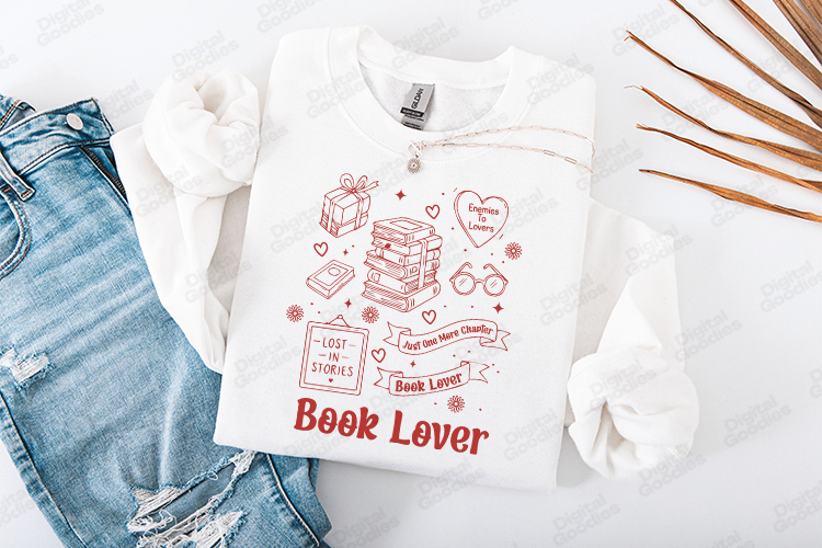 Book Lover Reading Line Art Design For Readers And Books