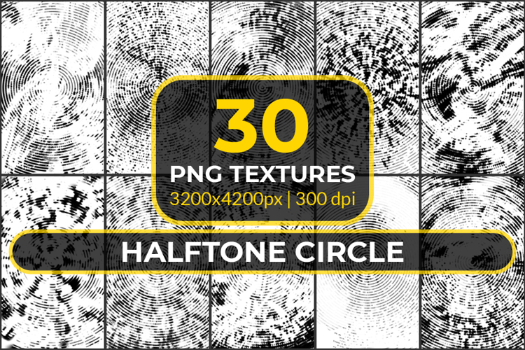 30 PNG Halftone Circle