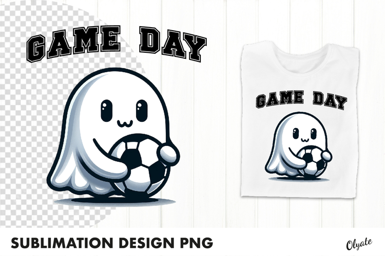 Sports Ghost Sublimation. Halloween Sublimation PNG