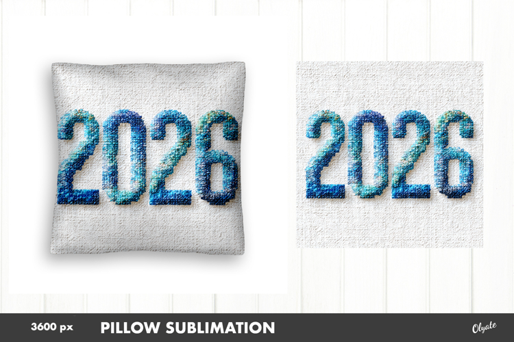 2026 Latch Hook Yarn Sublimation. Pillow Case PNG