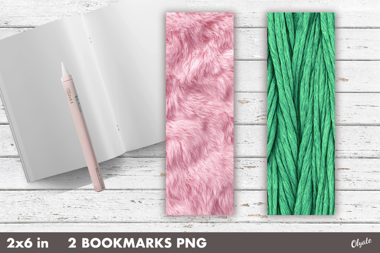 Faux Yarn Bookmark PNG. Knitting Bookmark Sublimation