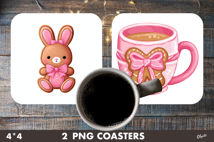 Christmas Gingerbread Coaster PNG