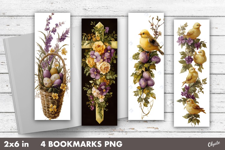 Whimsical Easter Bookmark Sublimation, Spring Bookmark PNG