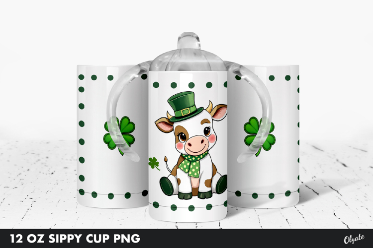 St Patrick’s Day Kids, Sippy Cup Sublimation PNG