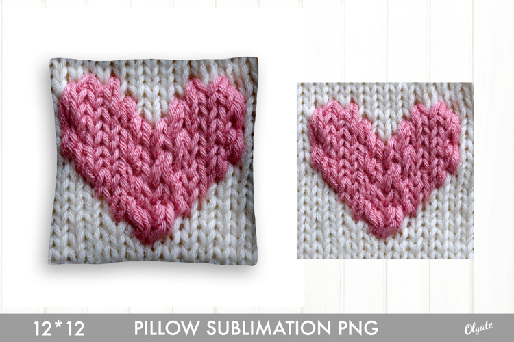 Crochet Pink Pillow Sublimation PNG