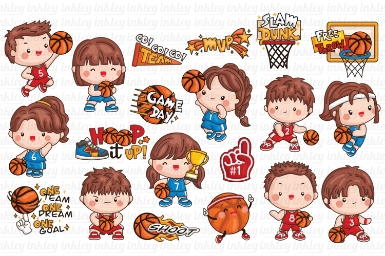 Basketball Clipart - Cute Sports Clip Art