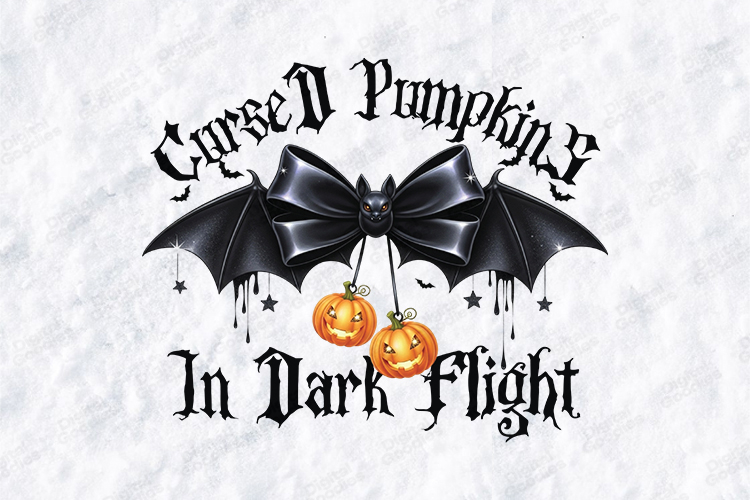 Cursed Pumpkins Bat Bow PNG - Spooky Coquette Halloween SVG
