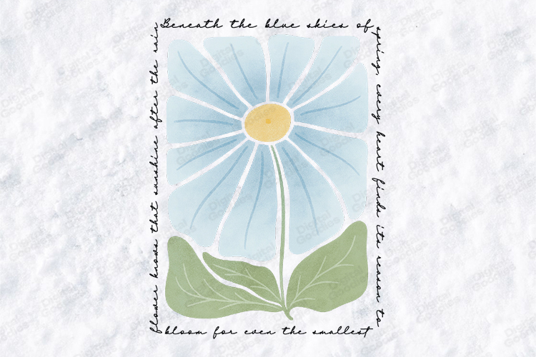 Grow Slowly Beautifully Fully & Freely Retro Boho Floral JPG