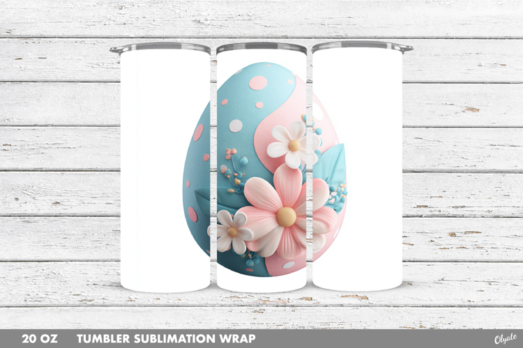 Easter Egg Tumbler Sublimation, 20 OZ Tumbler Wrap PNG