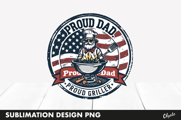 4th of July BBQ Sublimation PNG, Grill Master PNG