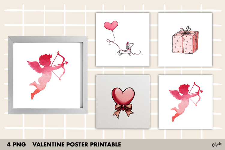 Valentine Card, Valentine Poster Printable PNG