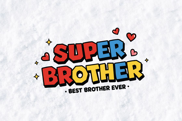 Super Brother SVG - Colorful Retro Best Brother Ever Design