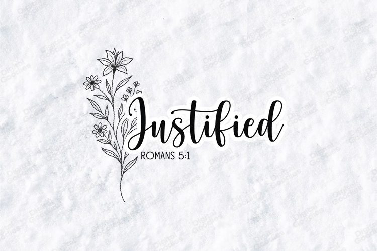 Justified Floral Quote SVG Design Christian Art