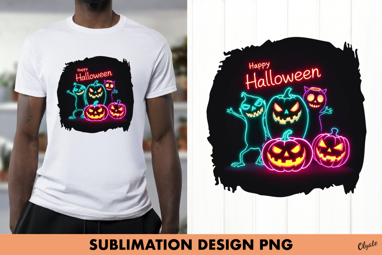 Monster Pumpkin Sublimation. Halloween Tshirt PNG