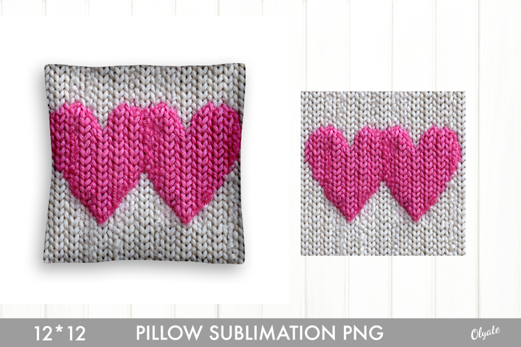 Crochet Pink Pillow Sublimation PNG