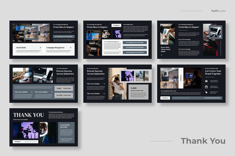 Social Media Marketing Powerpoint Template example image 1