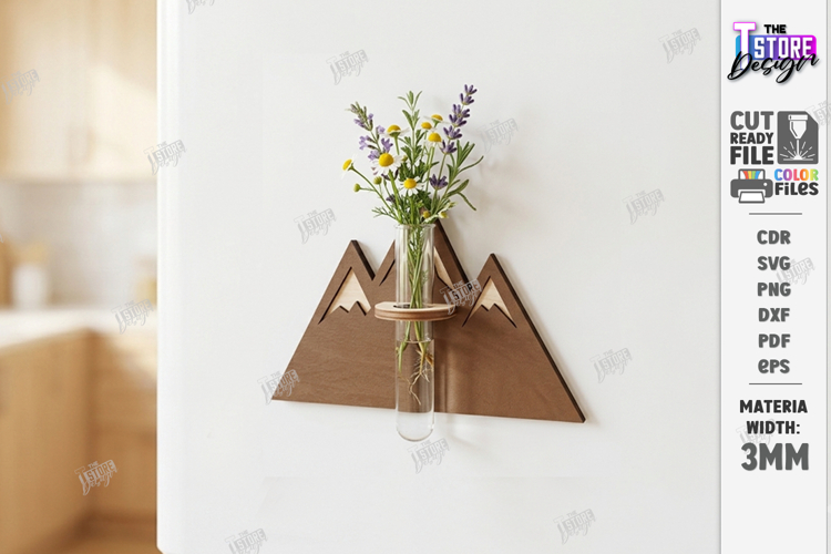 Magnet Plant Holder Laser Cut | Fridge Magnet Planter | CNC