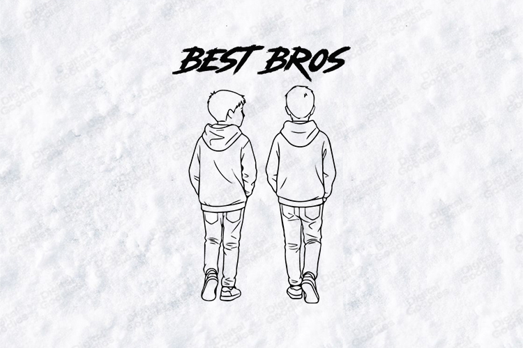 Best Friends & Brotherhood SVG | Favorite Human Line Art