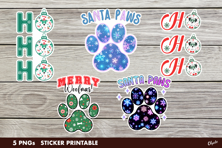 Christmas Dog Sticker Sublimation. Christmas Dog PNG
