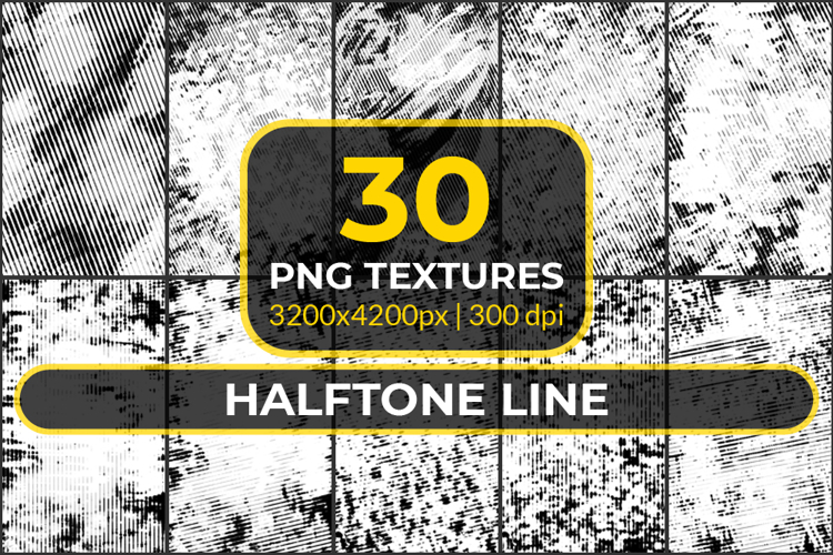 30 PNG Halftone Line