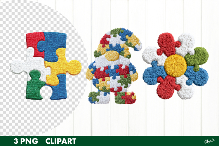 Faux Yarn Autism Sublimation, Autism Clipart PNG