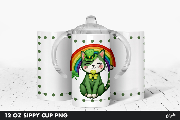 St Patrick’s Day Kids, Sippy Cup Sublimation PNG