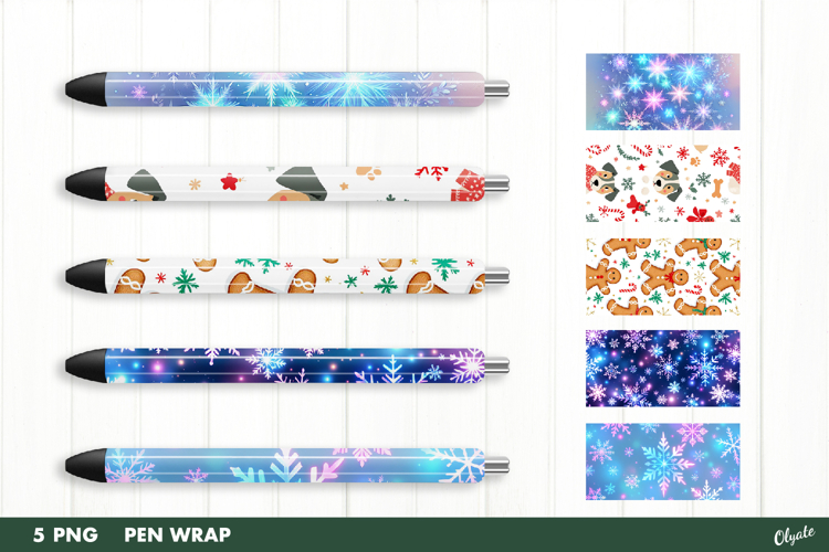 Christmas Pen Wraps. Sublimation Pen Wrap