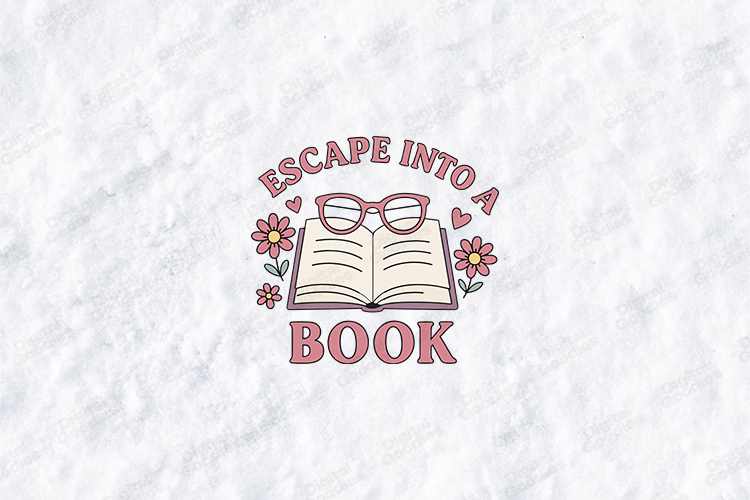 Escape Into A Book Open Book Reading Lover Shirt Design