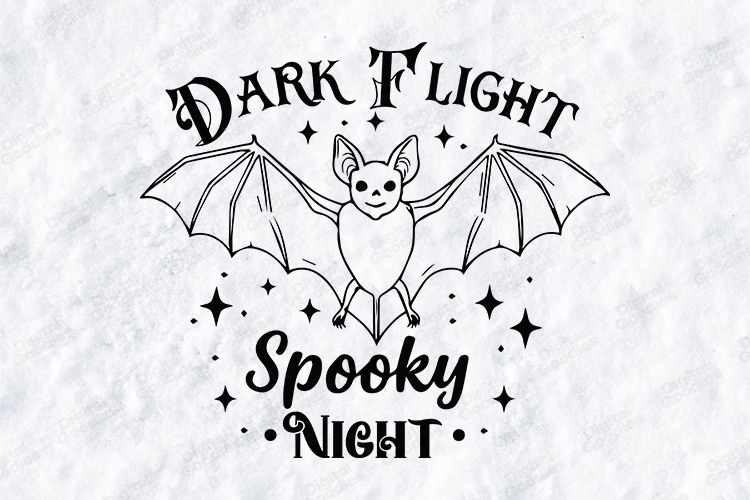 Dark Flight SVG - Halloween Bat Spooky Night Cut File