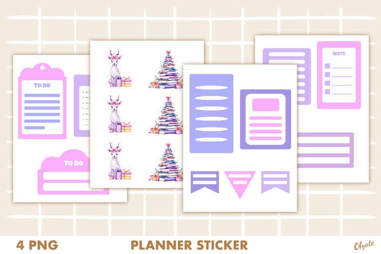 Christmas Planner PNG. Planner Stickers PNG