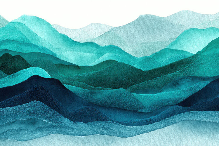 Abstract Watercolor Waves Background Wallpaper example image 1