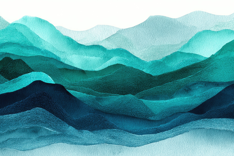 Abstract Watercolor Waves Background Wallpaper