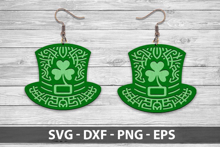 St. Patricks Day Laser cut SVG, Earring SVG