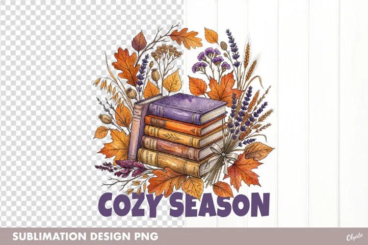Book, Autumn, Leaves, Book. Cozy Fall Sublimation