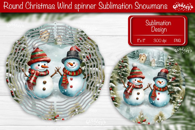 Christmas wind spinner Sublimation Christmas round decor