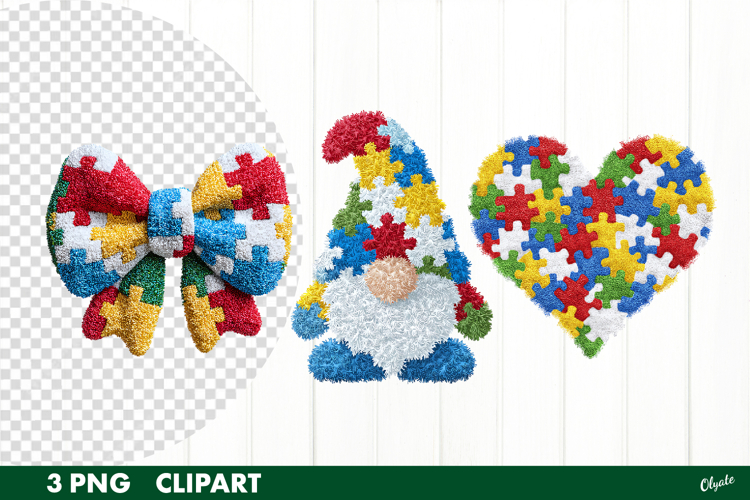 Faux Yarn Autism Sublimation, Autism Clipart PNG