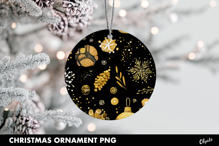Christmas Black Ornament PNG