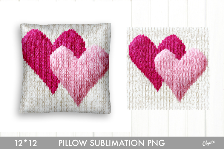Crochet Pink Pillow Sublimation PNG