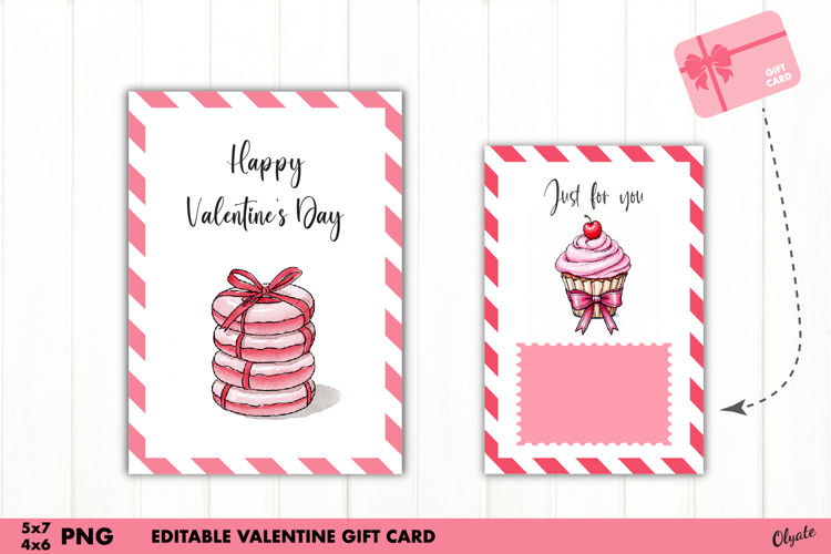Valentine Gift Card Printable PNG
