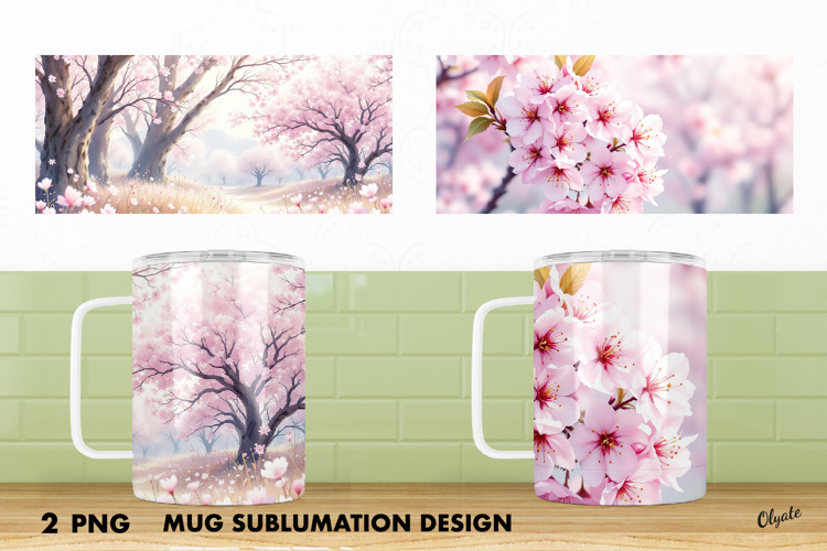 Mug Spring Sublimation Wrap PNG