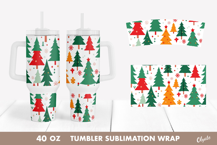 40 OZ Tumbler Wrap, Christmas Tumbler Sublimation