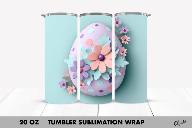 Easter Egg Tumbler Sublimation, 20 OZ Tumbler Wrap PNG