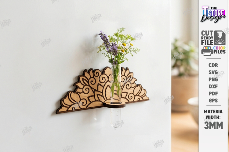 Magnet Plant Holder Laser Cut | Fridge Magnet Planter | CNC