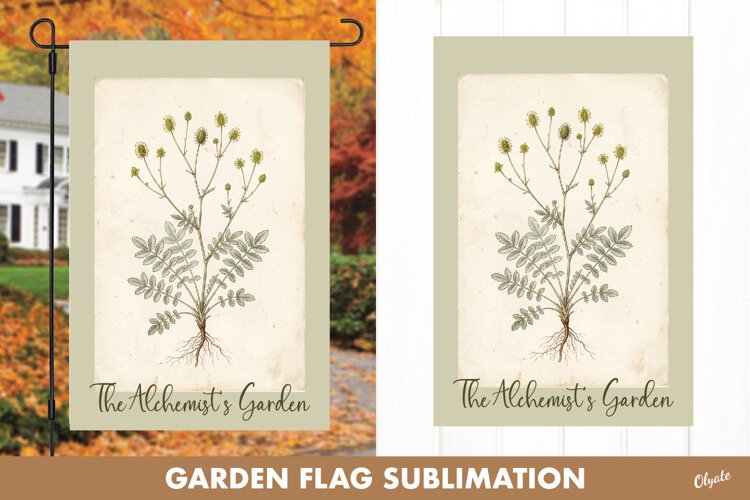 Haunted Garden. Halloween Garden Flag example image 1