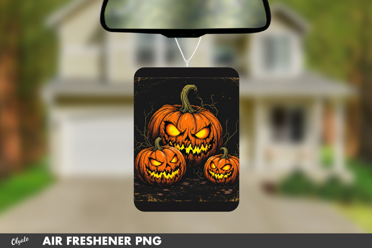 Halloween Air Freshener. Zombie Monster Pumpkin PNG