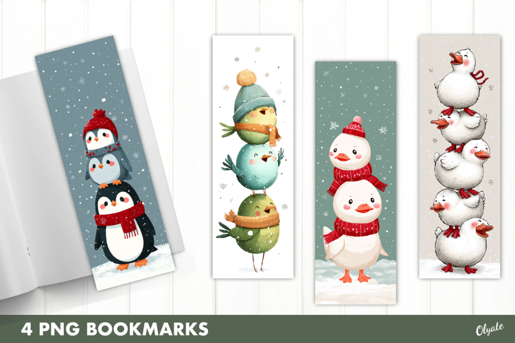 Cute Winter Bookmark Sublimation PNG
