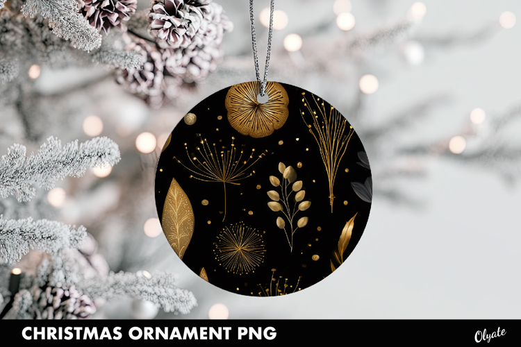Christmas Black Ornament PNG