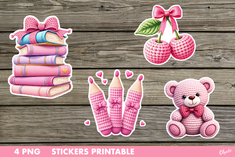 Yarn Valentine Stickers PNG. Teacher Sticker PNG