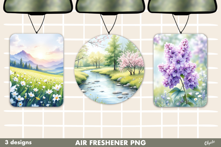 Spring Landscape, Spring Forest Air Freshener Car PNG